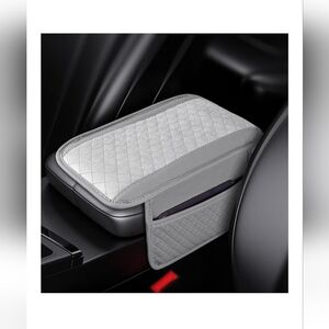 Gray Car Armrest Cushion. New